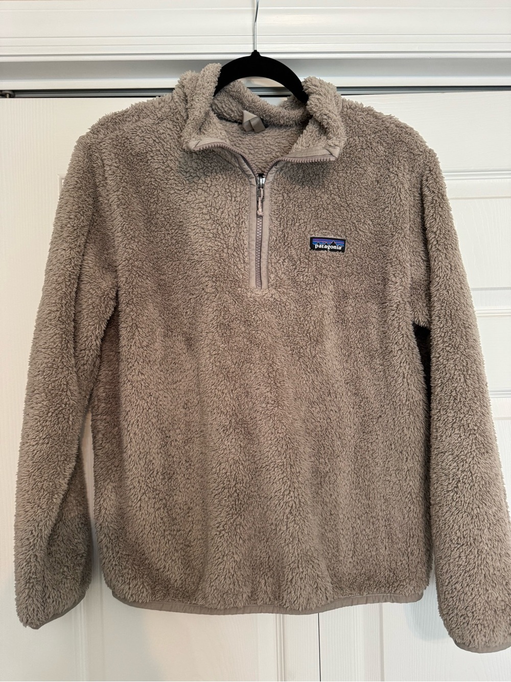 Patagonia Women's Taupe Sherpa Half-Zip Pullover